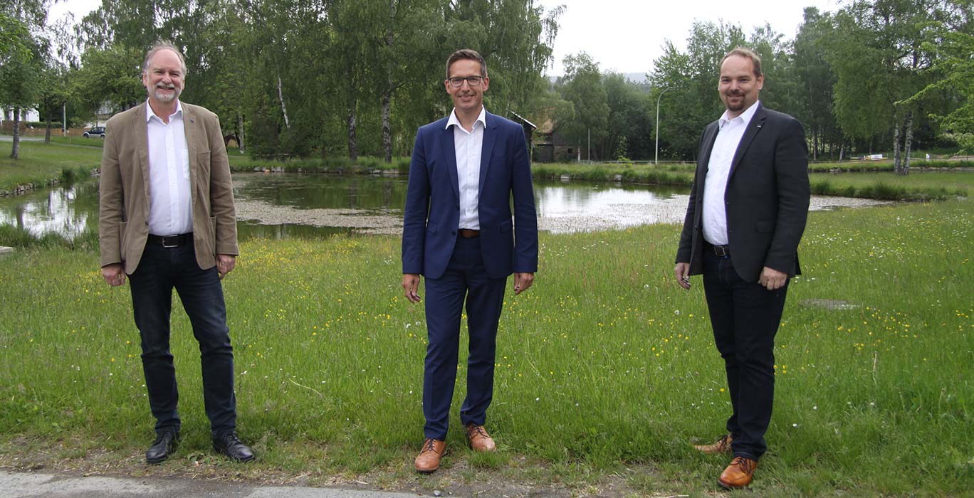 Die Ersten Bürgermeister - Klaus Jaschke – Schönwald, Michael Abraham – Rehau und Jürgen Schnabel – Regnitzlosau (v. n. l. r.)